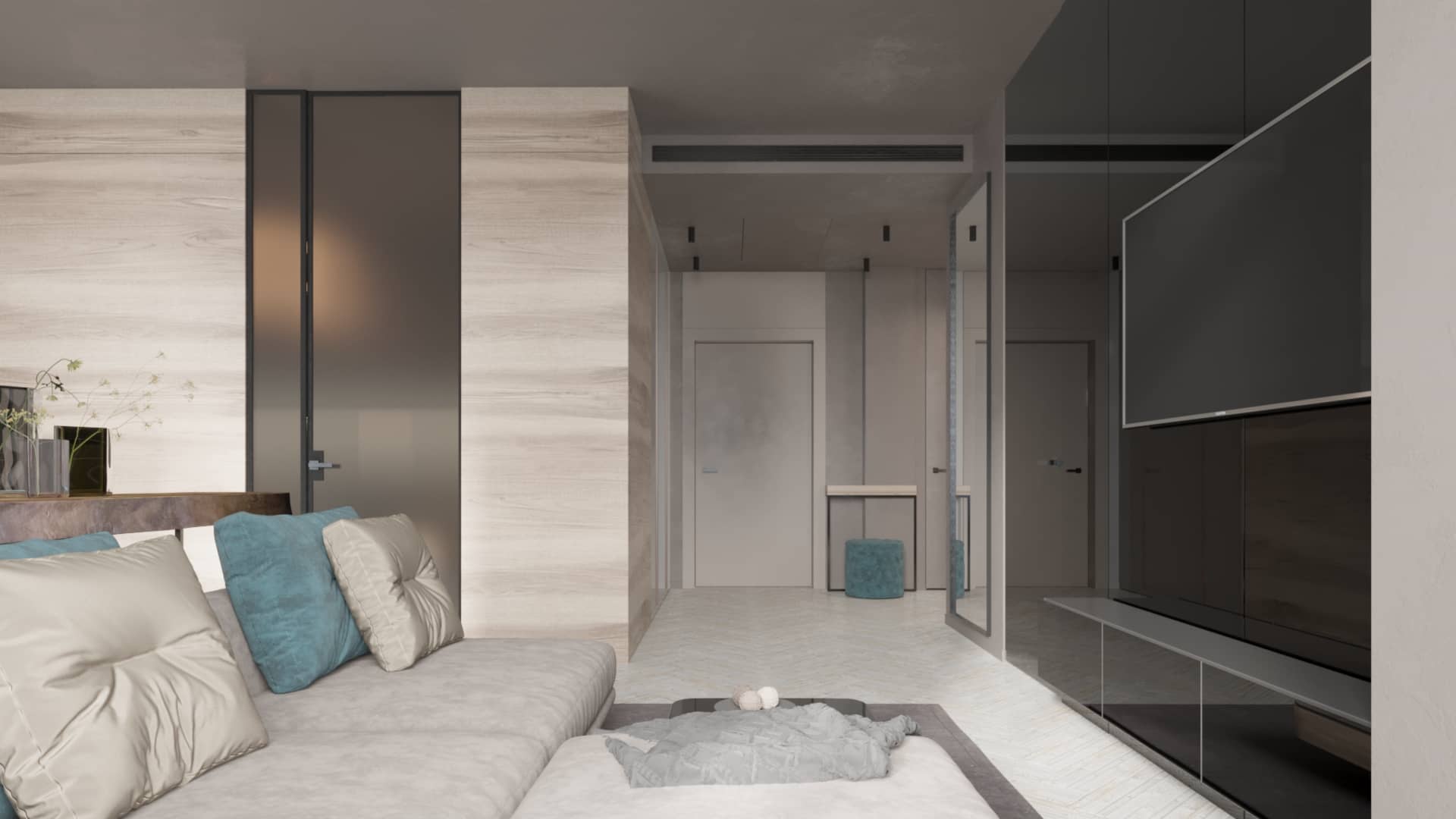 В дизайне коридора важны удобные шкафы